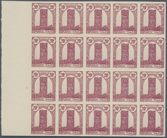 29508 Marokko: 1943/1944, Defintives "Tour Hasan" IMPERFORATE, 10c. To 5fr., 20 Complete Sets Within Units - Maroc (1956-...)