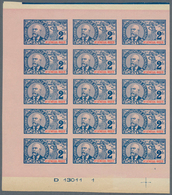 29517 Obersenegal-Niger: 1906, 2fr. Governor Ballay IMPERFORATE, 23 Copies Within Marginal Units (block Of - Other & Unclassified