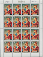 29524 Penrhyn: 1984, Christmas (Paintings), 357 Complete Sets Mainly Within Sheets, Unmounted Mint. Michel - Penrhyn