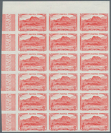 29529 Reunion: 1933, Definitives Pictorials, 50c. "Piton D'Anchain" IMPERFORATE, 28 Pieces Within Marginal - Briefe U. Dokumente