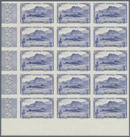 29530 Reunion: 1933, Definitives Pictorials, 40c. "Piton D'Anchain" IMPERFORATE, 25 Pieces Within Marginal - Covers & Documents