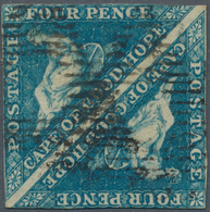 29548 Kap Der Guten Hoffnung: 1855/1864 (ca.), Triangulars, Lot Of 16 Single Stamps And One Pair, Slightly - Cap De Bonne Espérance (1853-1904)