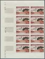 29561 Tunesien: 1954 Defintives/Airmails "Views Of Tunisia", 50c. To 200fr., 15 Complete IMPERFORATE SETS - Tunesien (1956-...)