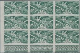 29605 Französische Kolonien: 1946, Anniversary Of Victory, IMPERFORATE Issues, Lot Of Six U/m Blocks Of Ni - Other & Unclassified