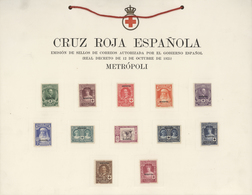 29648 Thematik: Rotes Kreuz / Red Cross: 1925/1926, Spain. Display Board "Cruz Roja Espanola" By Waterlow - Rotes Kreuz