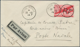 29727 Frankreich - Militärpostmarken: 1944/1945, Courrier Aero-Naval Francais-United States, "RF"-overprin - Military Postage Stamps