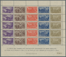 29731 Frankreich - Besonderheiten: 1940s (?), "ORPHELINS DE L'INCURSION", Charity Vignette Sheet Of 5x5 St - Other & Unclassified