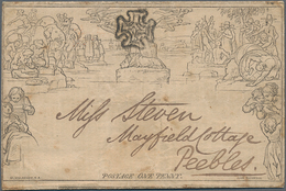 29748 Großbritannien - Ganzsachen: 1840/1841: Lot Of Six Mulready Postal Stationery Envelopes, Mixed Condi - 1840 Mulready-Umschläge
