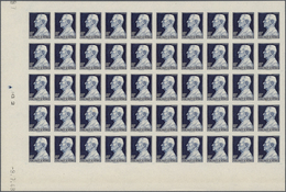 29793 Monaco: 1948/1949, Definitives Loius II. IMPERFORATE, 30c. To 18fr., Complete Set Of Ten Values In M - Ongebruikt