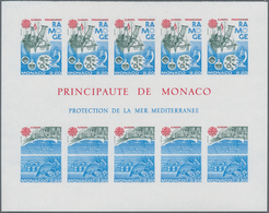 29804 Monaco: 1986, Europa (Environmental Protection), Souvenir Sheet Imperforate, Lot Of Ten Copies, Unmo - Unused Stamps