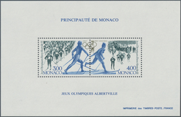 29806 Monaco: 1991, Olympic Games Albertville '92 (Cross-Country Skiing), Bloc Speciaux, Ten Copies Unmoun - Ongebruikt