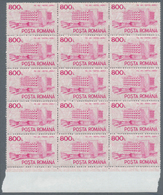29841 Rumänien: 1991/1994, Definitives "Hotels", 120l. To 800l., 60 Complete Sets (four Blocks Of 15), Unm - Lettres & Documents