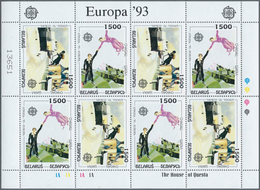 29890 Weißrussland (Belarus): 1993, Europa (Marc Chagall), 800 Sets In 200 Little Sheets Of 4 Sets, All Mi - Wit-Rusland