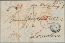 29980 Hamburg - Vorphilatelie: 1801/1868, POSTVERKEHR MIT GROSSBRITANNIEN, Sammlung Mit 53 Belegen, Dabei - Préphilatélie