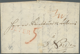 29983 Oldenburg - Vorphilatelie: 1818 Ab, Partie Mit 13 Faltbriefen, Dabei Seltener Roter L2 OLDENBURG (Fe - Prephilately