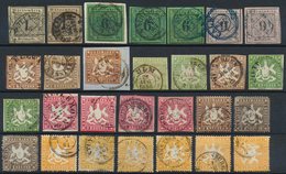 29995 Württemberg - Marken Und Briefe: 1851/1890 (ca.), Gestempelte Sammlungspartie Von 96 Marken Meist De - Autres & Non Classés