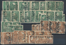 30011 Deutsches Reich - Inflation: 1920, Germania-Aufdrucke, 1.25 Mark Auf 1 Mark Grün Per 87mal Und 1.50 - Covers & Documents