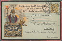 30028 Deutsches Reich - Privatpost (Stadtpost): 1886/1900, DRESDEN HANSA, Gehaltvolle Sammlung Mit Ca.150 - Private & Local Mails