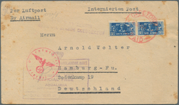 30067 Kriegsgefangenen-Lagerpost: 1945/1951, Partie Mit Ca.25 Belegen, Dabei 4 Mit Bezahltem Luftpostzusch - Sonstige & Ohne Zuordnung