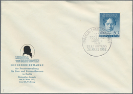 30094 Bundesrepublik Und Berlin: 1952/1958, Partie Mit Ca.20 Belegen, Zumeist Mittlere Bis Bessere FDC's, - Collections