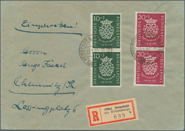 30112 Bundesrepublik Deutschland: 1949/1956, Gehaltvolle Partie Mit 26 Besseren Ersttagsbriefen, Dabei Ste - Other & Unclassified