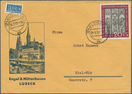 30113 Bundesrepublik Deutschland: 1949/1955, Partie Mit 23 Besseren Belegen Mit Sondermarken-Frankatur, Da - Sonstige & Ohne Zuordnung