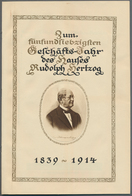 31127 Heimat: Berlin: 1839-1914, Festschrift Zum 75 Jährigen Firmenjubiläum Der Firma "Rudol Herzog - Berl - Autres & Non Classés