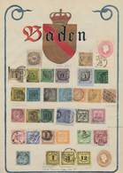 31146 Altdeutschland: 1850/1920, Meist Gestempelte Sammlung Auf Selbestgestalteten Albenblättern, Etwas Un - Sammlungen