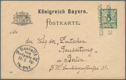 31200 Bayern - Marken Und Briefe: 1853-1920, Partie Mit Rund 240 Briefen, Ganzsachen Und Belegen, Dabei Ei - Autres & Non Classés