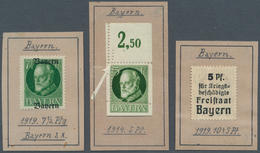 31209 Bayern - Marken Und Briefe: 1914/1920, Saubere Samlungspartie Von 18 Marken Mit Abarten Und Besonder - Autres & Non Classés