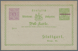 31363 Württemberg - Ganzsachen: 1862/1922, Umfangreiche Slg. Mit über 200 Verschiedenen Meist Ungebrauchte - Autres & Non Classés