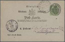 31367 Württemberg - Ganzsachen: Ab 1862. Spezialsammlung In 4 Bänden Aus Amerikanischem Nachlass. Dabei Po - Other & Unclassified