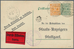 31368 Württemberg - Ganzsachen: 1865/1920 Ca., Interessante Slg. Mit Ca.160 Gebrauchten Ganzsachen, Beginn - Sonstige & Ohne Zuordnung