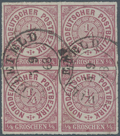 31387 Norddeutscher Bund - Marken Und Briefe: 1868/1871, Sammlung Auf Blättern, Ab Mi. Nr. 1 U. A. Im Vier - Autres & Non Classés