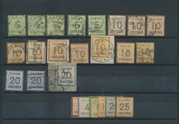 31399 Elsass-Lothringen - Marken Und Briefe: 1870/1871, Lot Von 18 Gestempelten Marken, Meist Sign. Bleche - Other & Unclassified