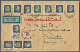 31437 Deutsches Reich: 1872-1942, Partie Mit Rund 260 Briefen, Karten, Ganzsachen Und Belegen, Dabei Viel - Collections