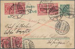 31534 Deutsches Reich - Krone / Adler: 1889/1902, Vier Bändige Sammlung Mit Ca. 340 Belegen, Dabei EF, MeF - Unused Stamps