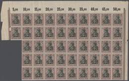 31544 Deutsches Reich - Germania: 1915/1921, Reichhaltige Partie Von Postfrischen Einheiten Ab Kriegsdruck - Unused Stamps