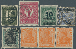 31556 Deutsches Reich - Inflation: 1919/1923, Interessantes Lot Guter Infla-Werte, Dabei 104 B F Gest., KB - Covers & Documents