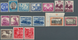 31617 Deutsches Reich - 3. Reich: 1933/1945, Umfangreiche Sammlung Sauber Auf Stecktafeln Geführt, Oft Par - Unused Stamps