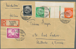 31642 Deutsches Reich - 3. Reich: 1934/1941, Partie Von Brief-Vorderseiten Mit Teils Guten Frankaturen Wie - Unused Stamps