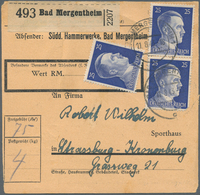 31669 Deutsches Reich - 3. Reich: 1942/1945, Hitler-Dauerserie, Partie Von 13 Briefen/Karten (davon Sieben - Ungebraucht