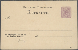 31760 Deutsches Reich - Ganzsachen: 1875/1932, Umfangreiche, Ungebrauchte Und Gebrauchte Ganzsachenkarten- - Other & Unclassified