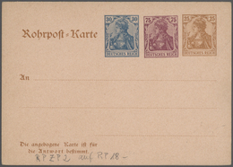 31761 Deutsches Reich - Ganzsachen: 1876/1945, ROHRPOST-KARTEN: Partie Von Ca. 30 Ganzsachenkarten Ungebra - Sonstige & Ohne Zuordnung