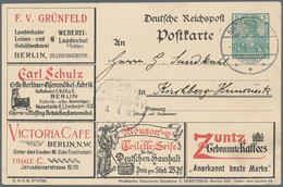 31790 Deutsches Reich - Privatganzsachen: 1900/1944, Ca. 110 Privatganzsachen-Karten Bzw. Umschläge/Streif - Autres & Non Classés