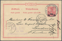 31821 Deutsche Auslandspostämter + Kolonien: 1895/1919, Vielseitiges Lot Von 20 Briefen, Karten Und Ganzsa - Sonstige & Ohne Zuordnung