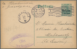 31875 Deutsche Besetzung I. WK: Landespost In Belgien: 1915/1918, Partie Von Ca. 94 Briefen Und Gebrauchte - Occupation 1914-18