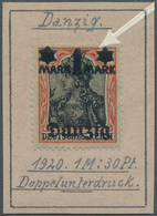 31941 Danzig: 1920/1923, Saubere Sammlungspartie Von 26 Marken Mit Abarten Und Besonderheiten, Dabei Verzä - Andere & Zonder Classificatie