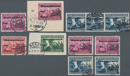 31954 Memel: 1939, Marken Von Litauen Mit Aufdruck, 15 - 60 C., Kleine Partie Auf Einer Steckkarte, Dabei - Memel (Klaïpeda) 1923