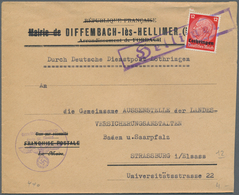 31993 Dt. Besetzung II WK - Elsass: 1940/1944, ELSASS-LOTHRINGEN, Ca. 60 Belege Und Ca. 10 Briefstücke, Fa - Occupation 1938-45